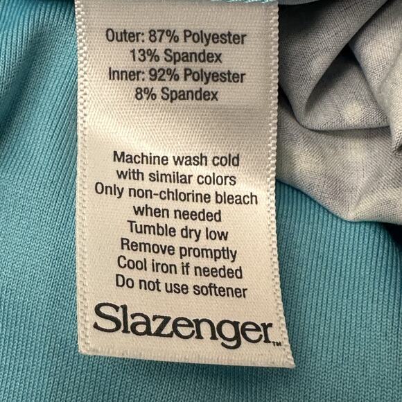 Slazenger XXL Plus Size Golf‎ Skort Blue Yellow Print Pockets Activewear Resort - Picture 10 of 12